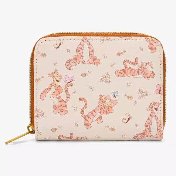 Loungefly Disney Winnie The Pooh Tigger Wallet Tigger Butterfly Zip Around New - Picture 2 of 4